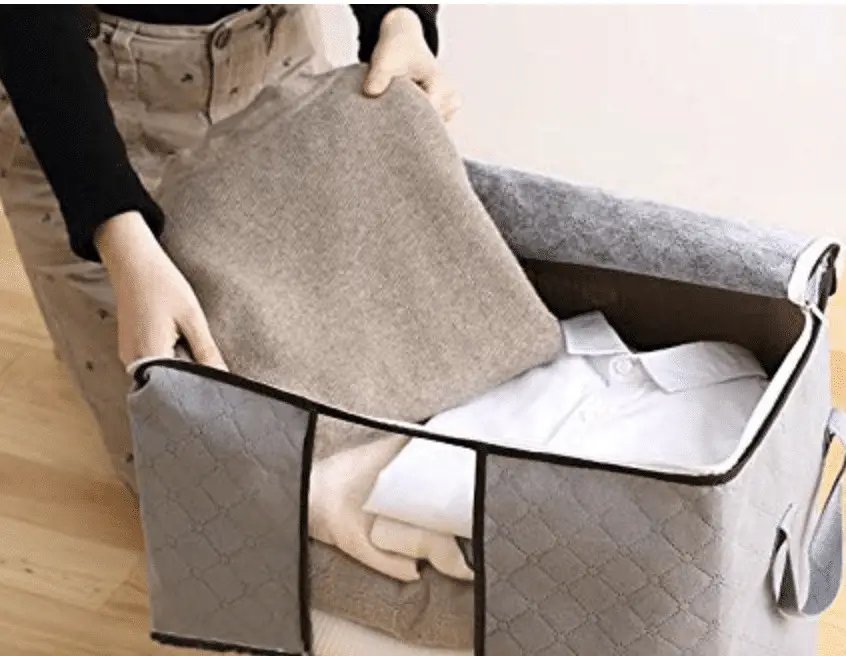 Gray Zippered Storage Bags