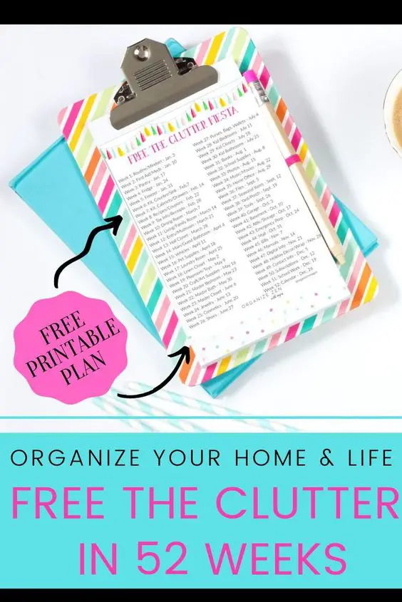 Free the Clutter in 52 Weeks Printable Plan