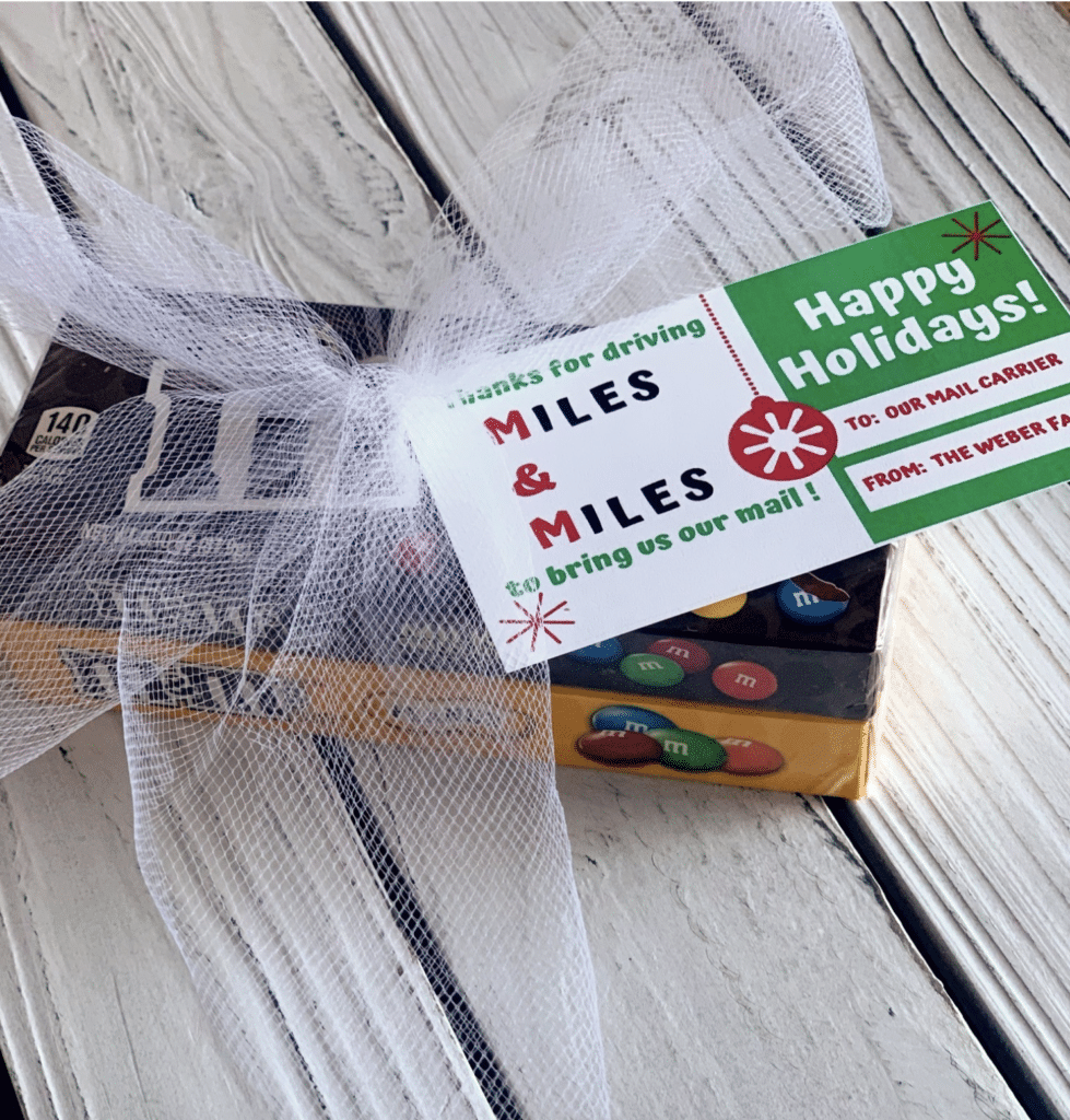 Mail carrier holiday thank you gift