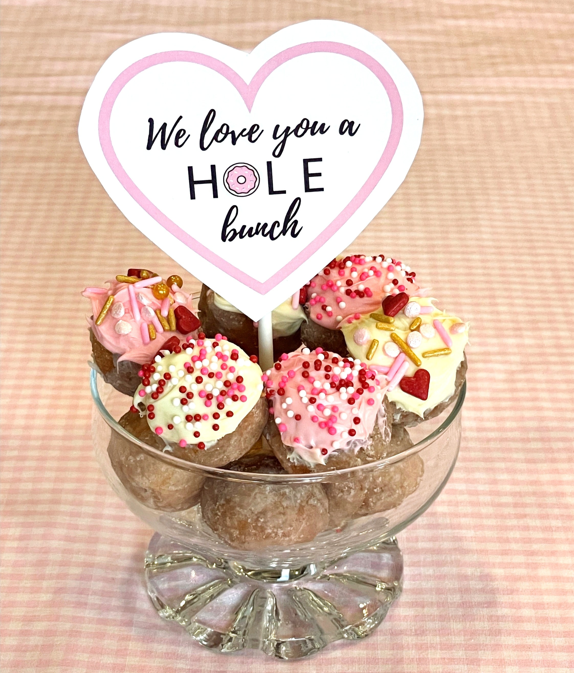 We love you a "hole bunch" donut hole breakfast