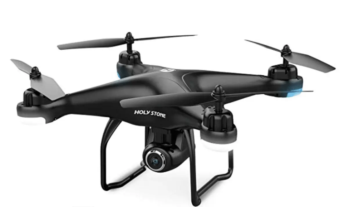 Black flying drone