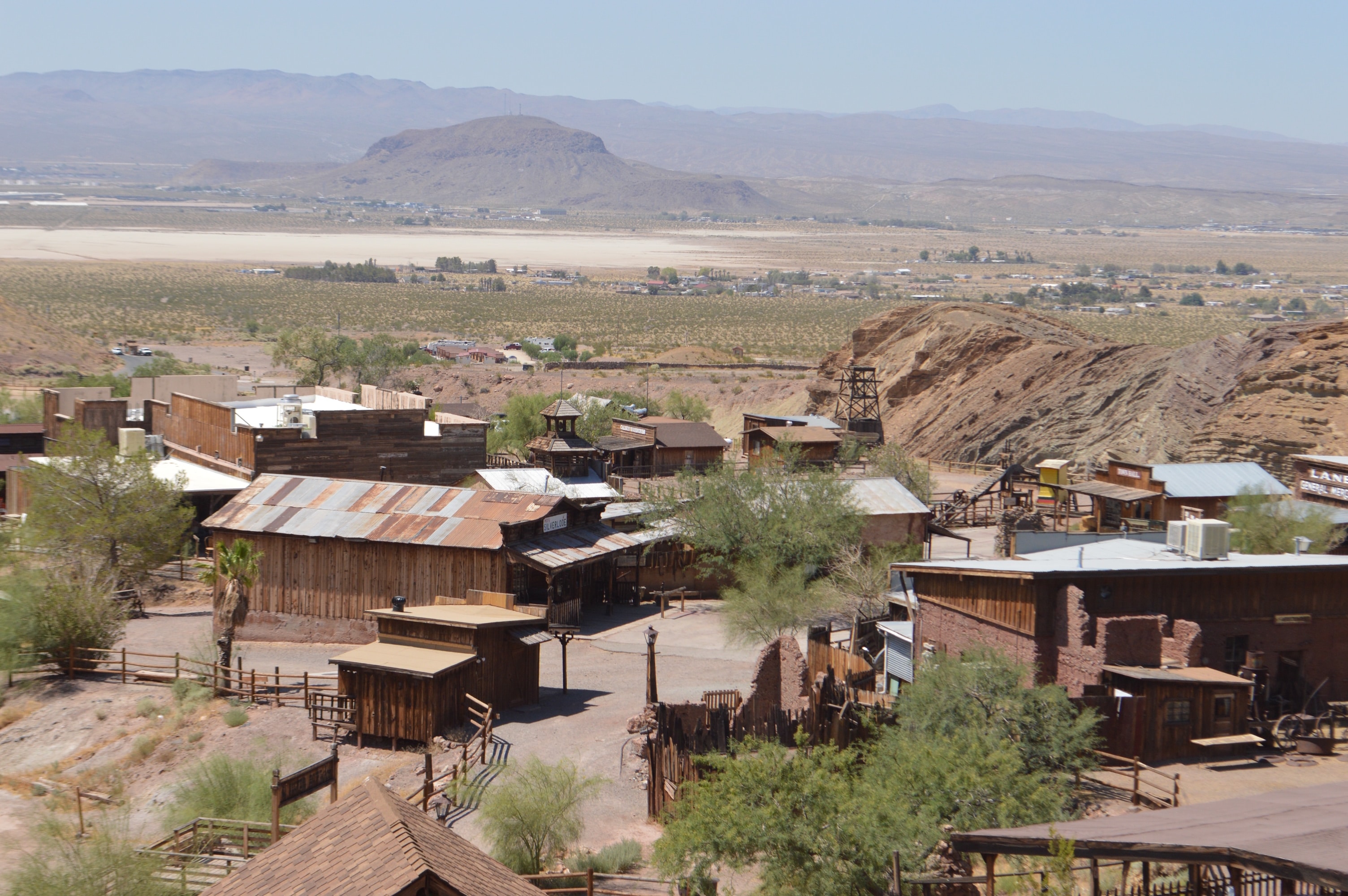 Aerial photo of Calico Ghost Town in Yermo CA