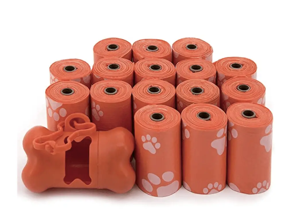Red dog waste bags