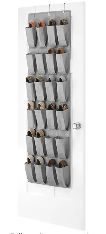 gray over the door shoe organizer hanging rack