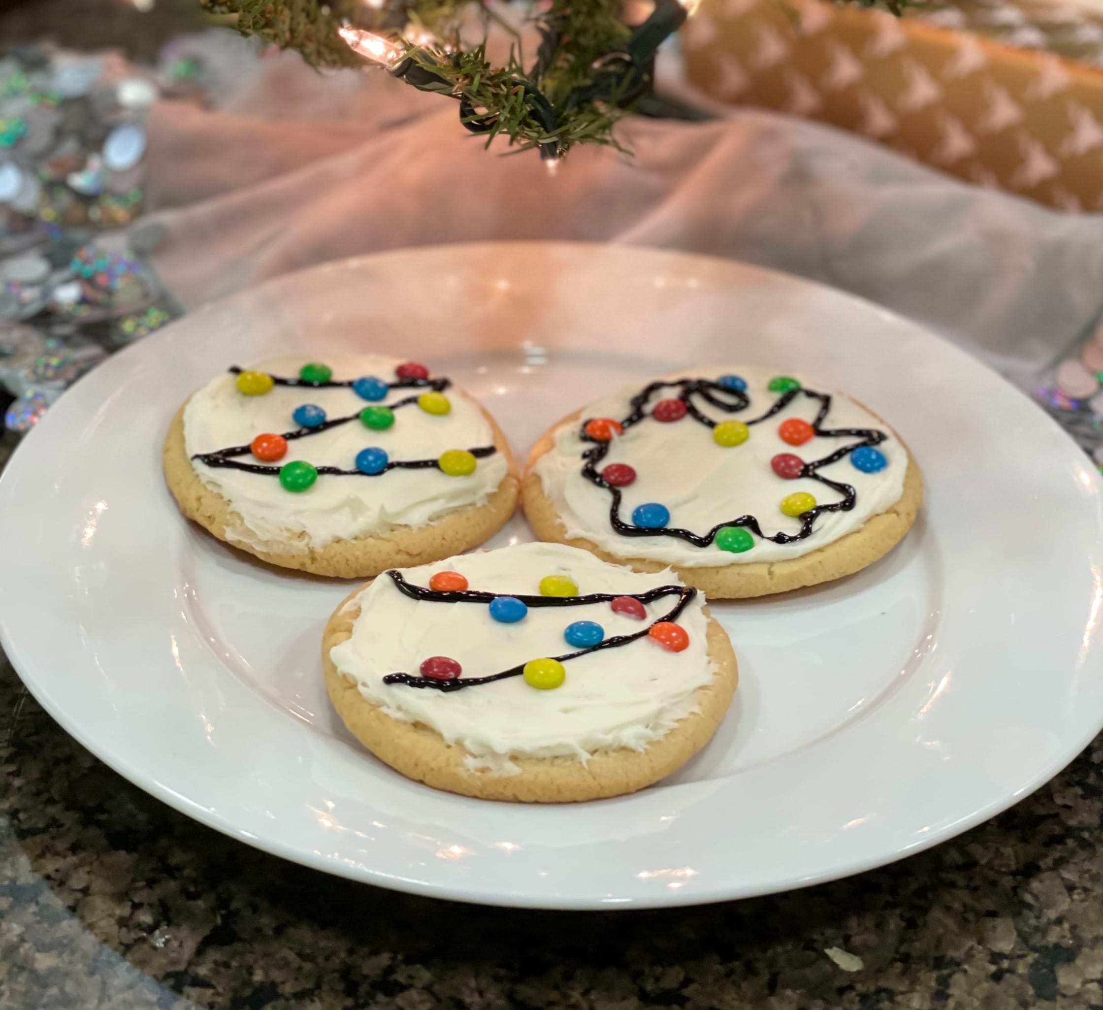 Decorated Christmas Lights Cookies