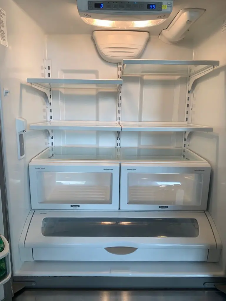 Empty clean refrigerator