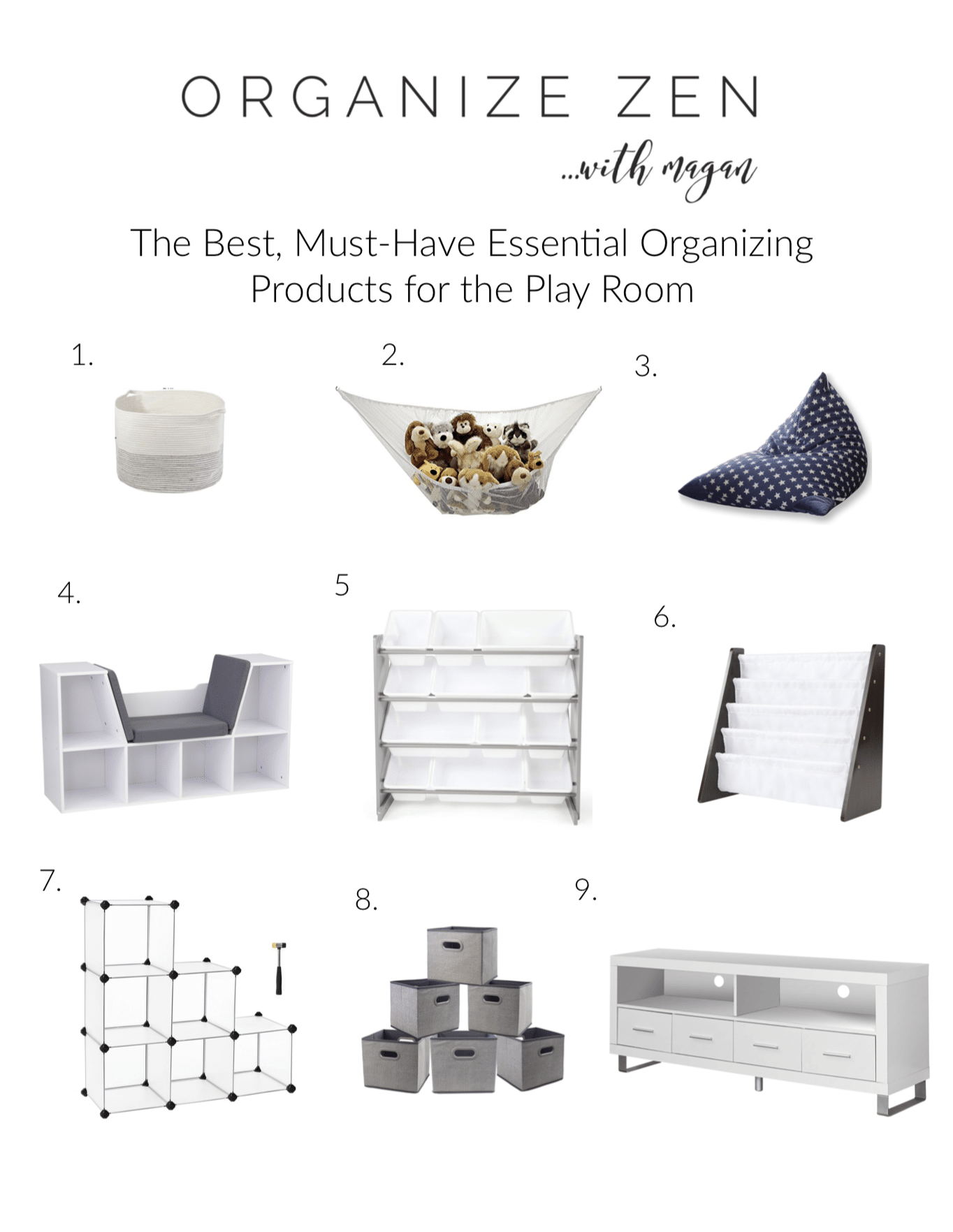 9 Best products for playroom organization