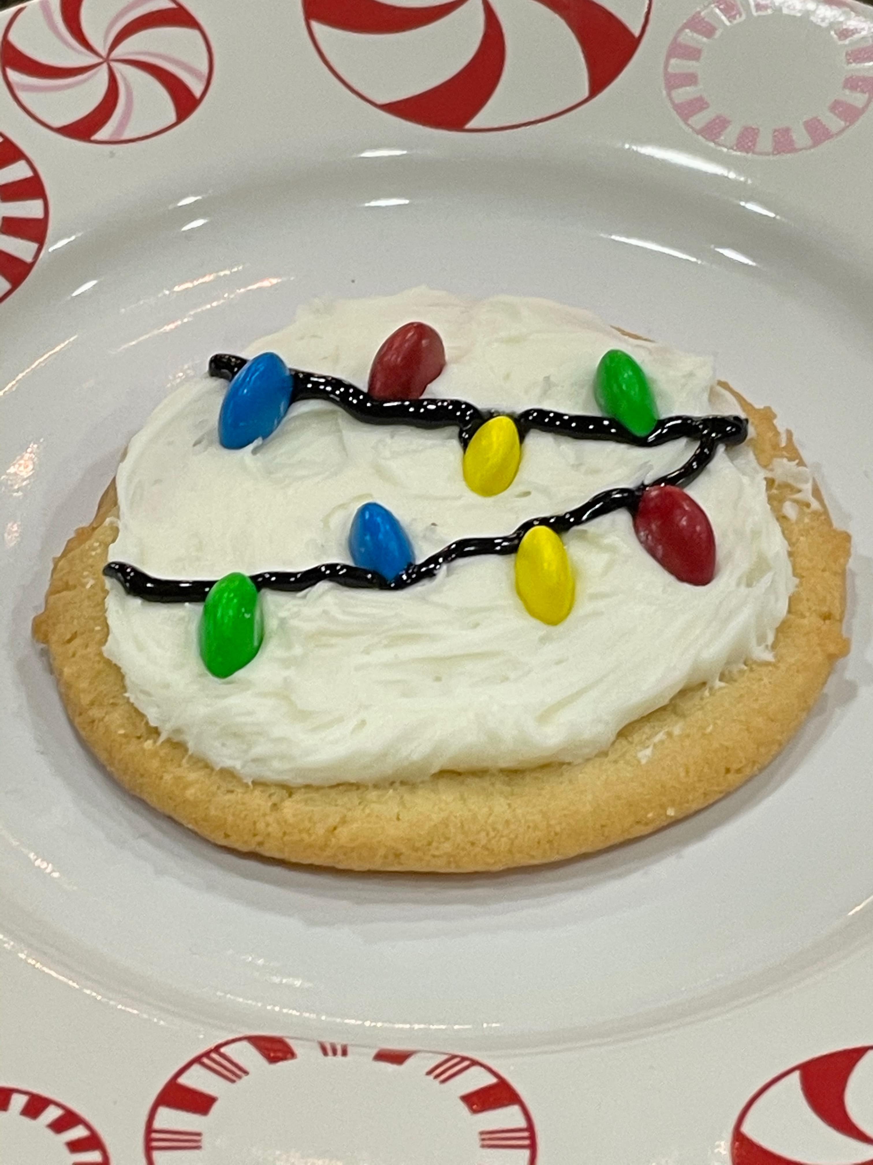 Decorated Christmas Light Cookie