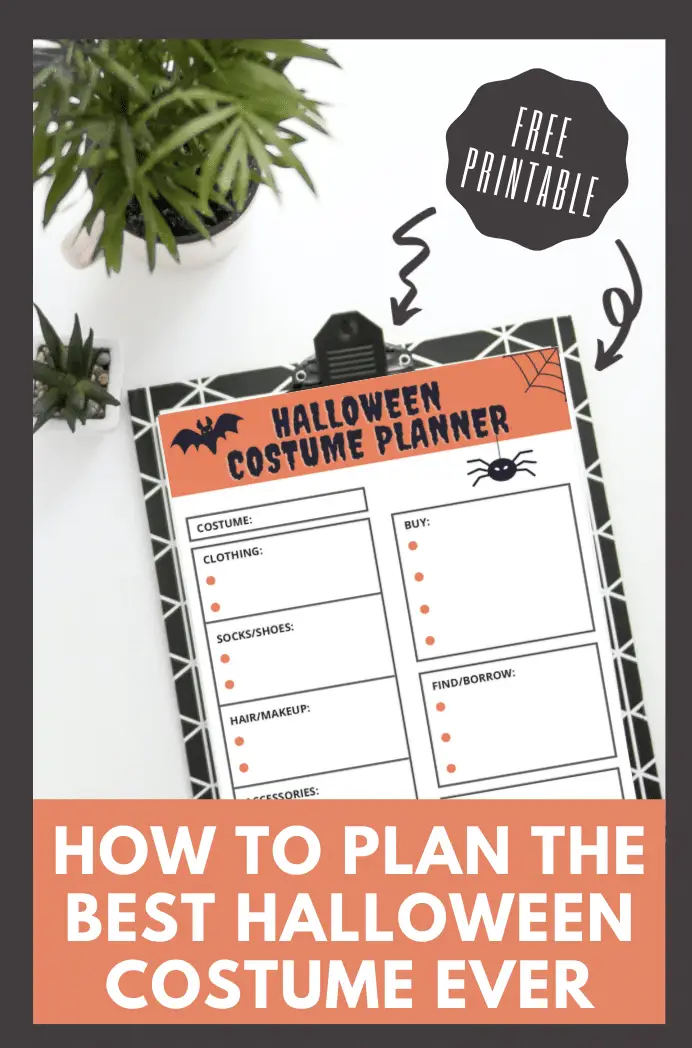 Halloween Costume Planner Printable