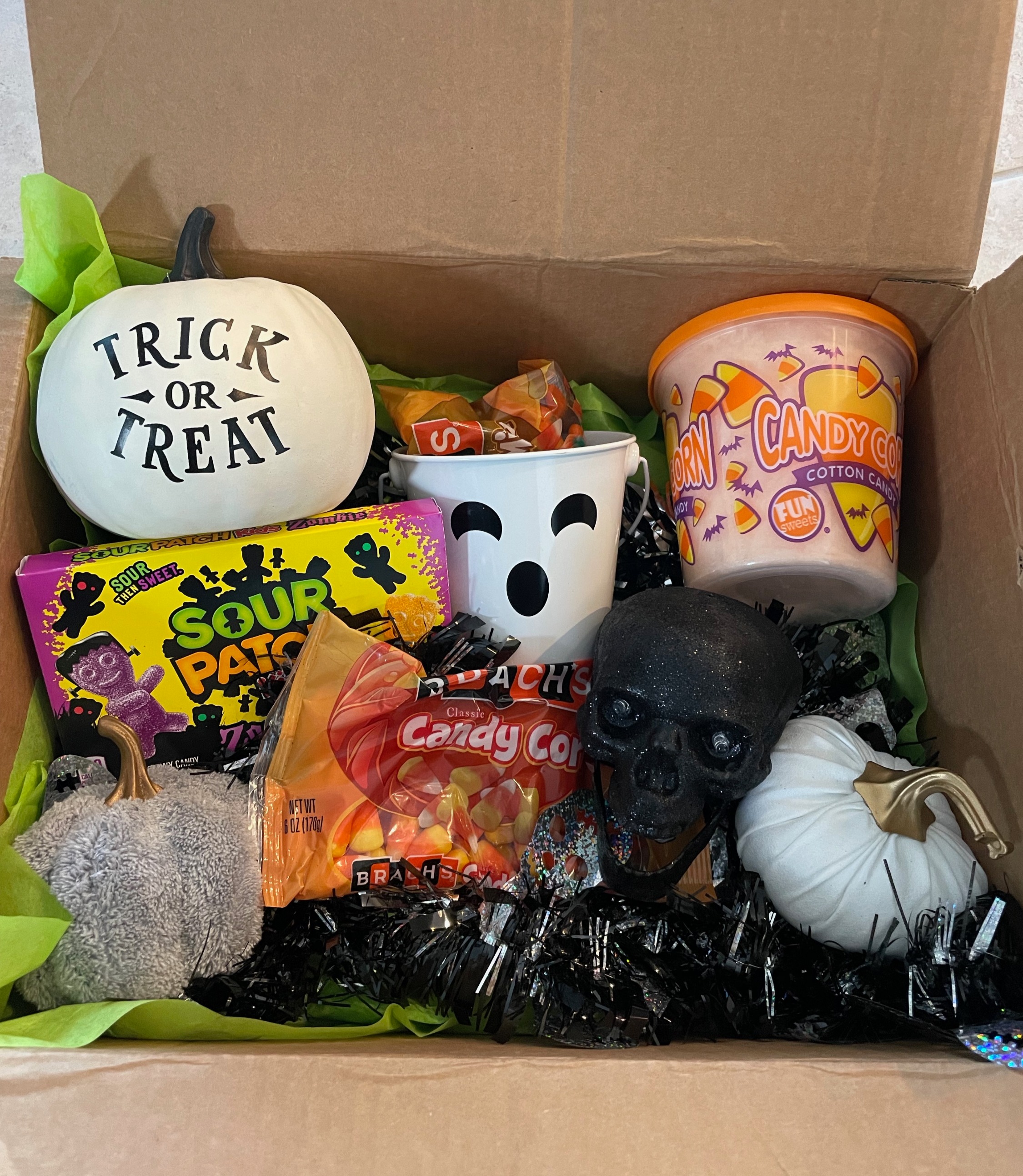 Contents of a Halloween care package