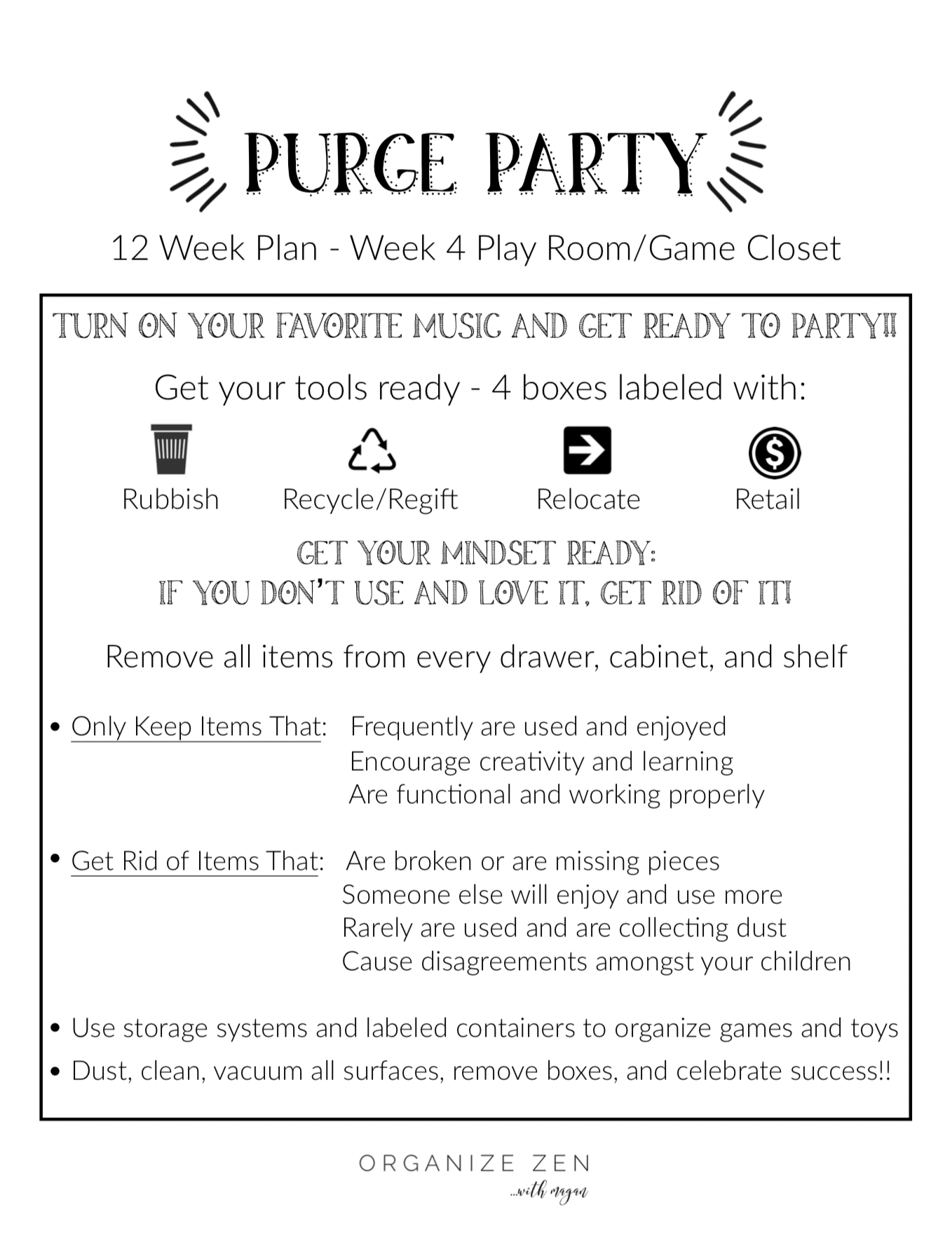 Purge Party Week 4 Kid Spaces