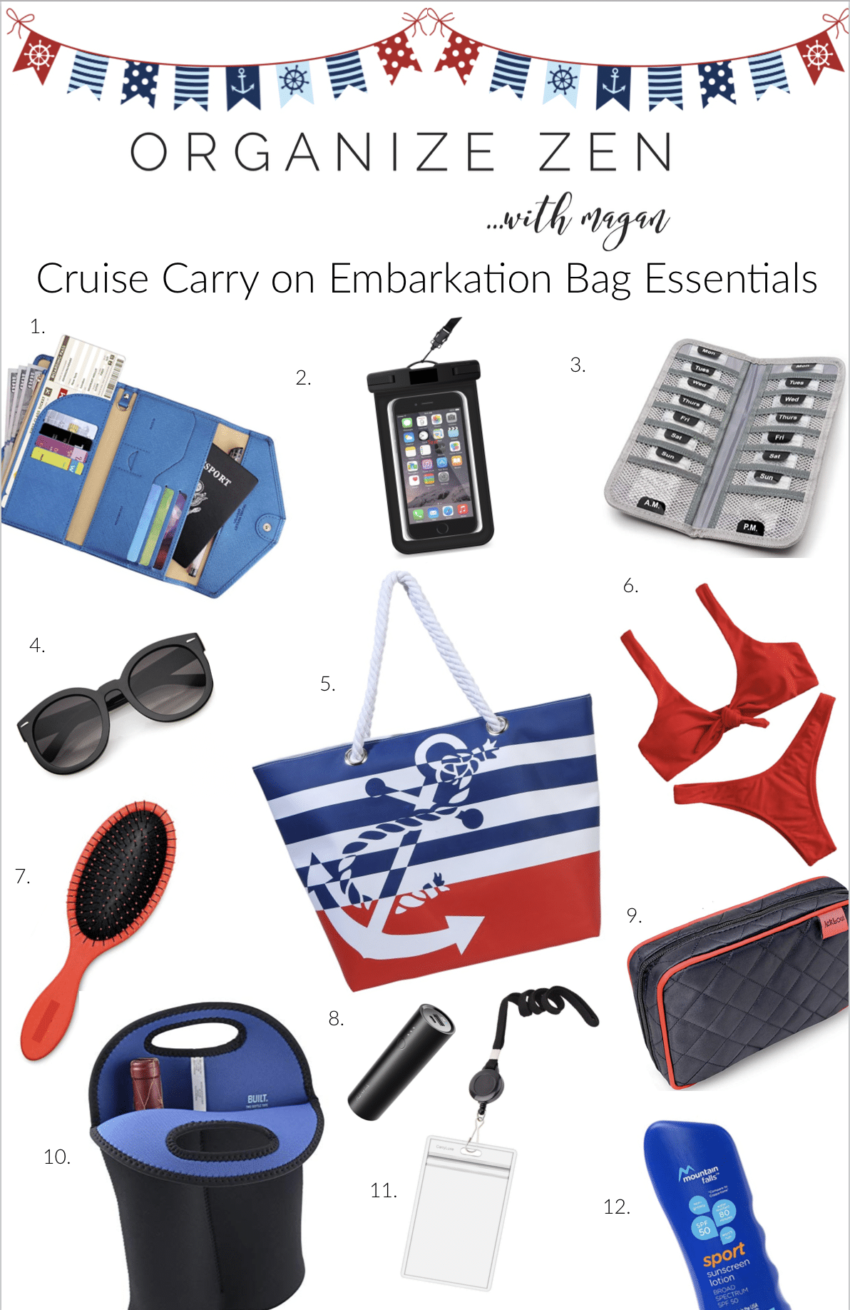 Cruise carry on embarkation day bag essentials