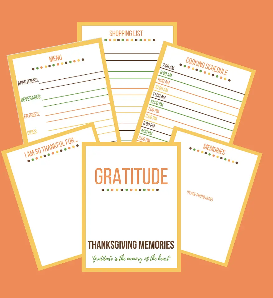 Thanksgiving printables pack