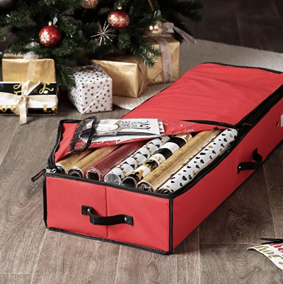 Gift wrap storage box
