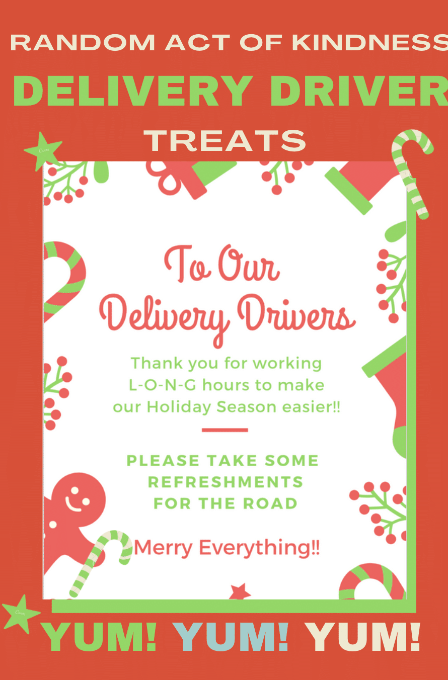 Christmas Thank you for delivery Drivers