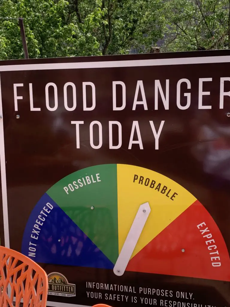 Flood Danger Sign in Zion National Park
