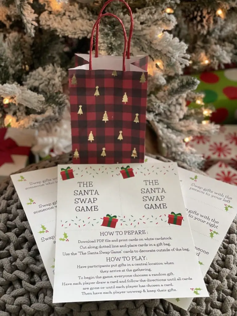 Santa Swap Game Cards and Instructions