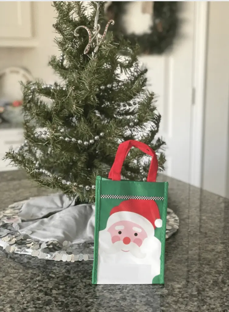Santa bag with small Christmas tree