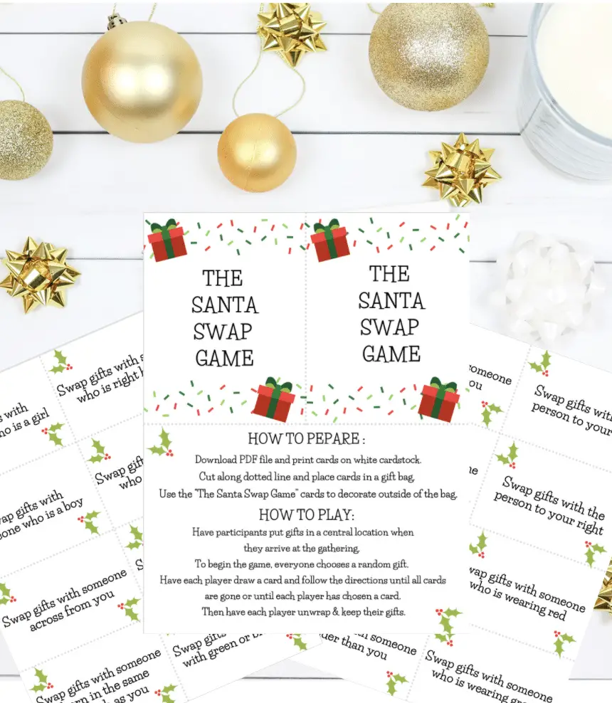 Santa Swap Game Printables
