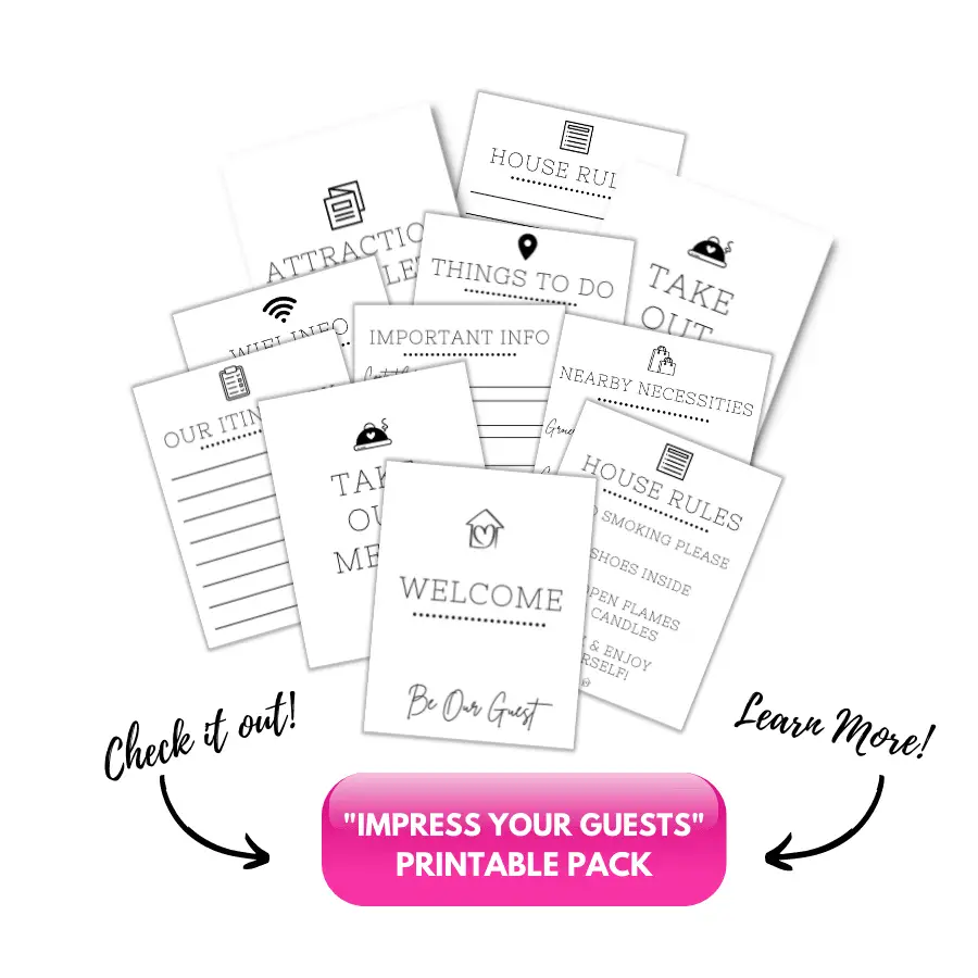 Impress your guests printable pack