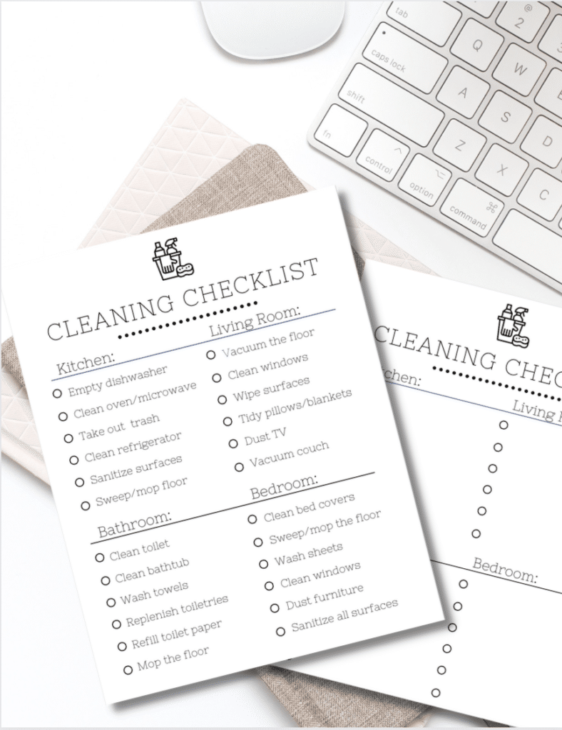 Printable Cleaning Checklists
