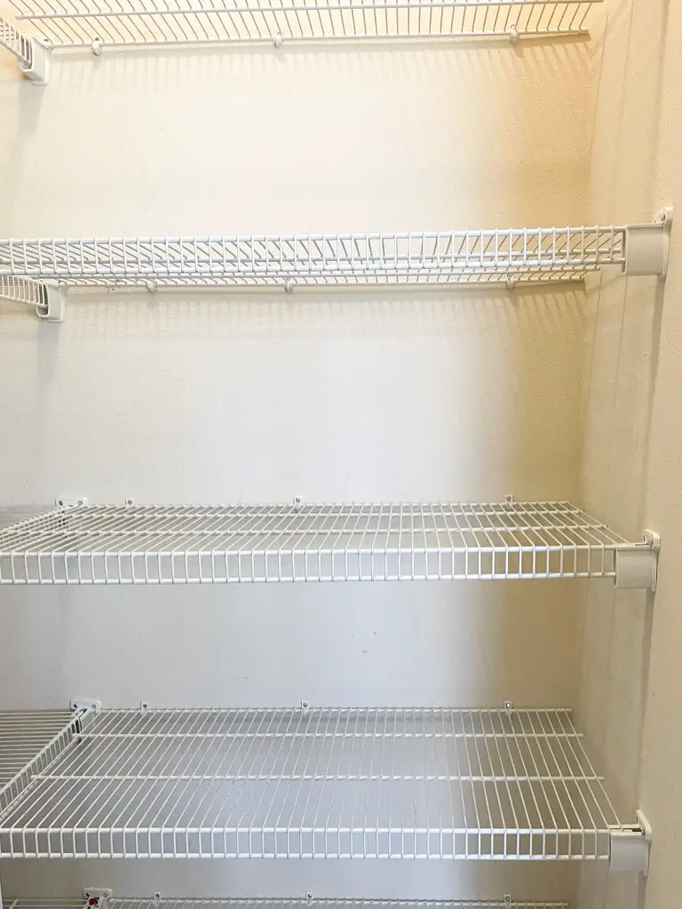 Empty pantry shelves
