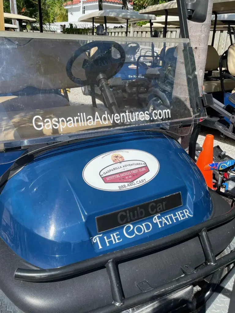 "The Cod Father" Blue Golf Cart