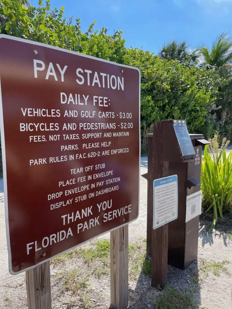 Pay station at Gasparilla Island State Park