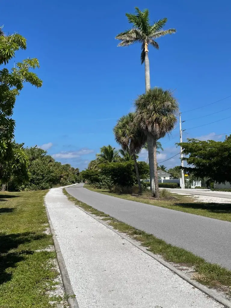 Paved bike path in Boca Grande Florida