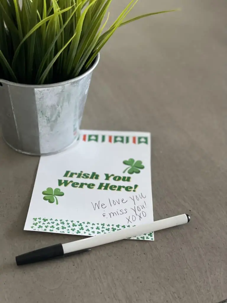 St. Patrick's Day Handwritten Note Card