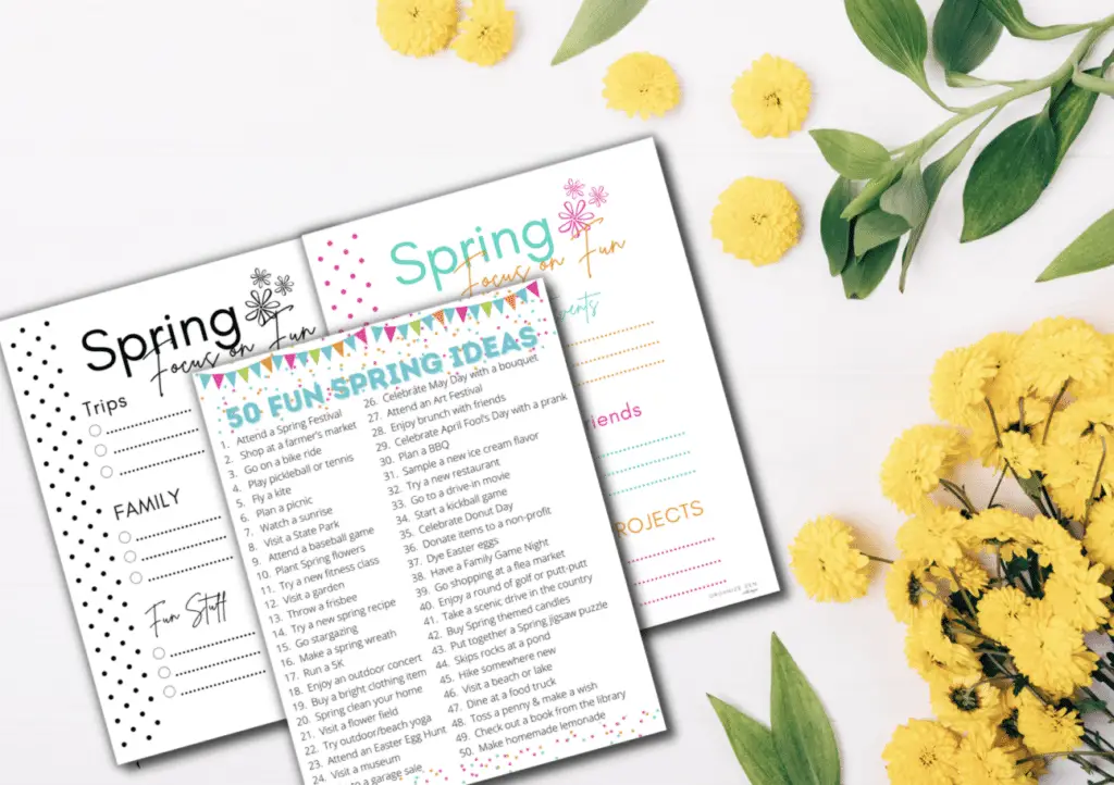 50 Fun Spring Ideas and Bucket List Printables