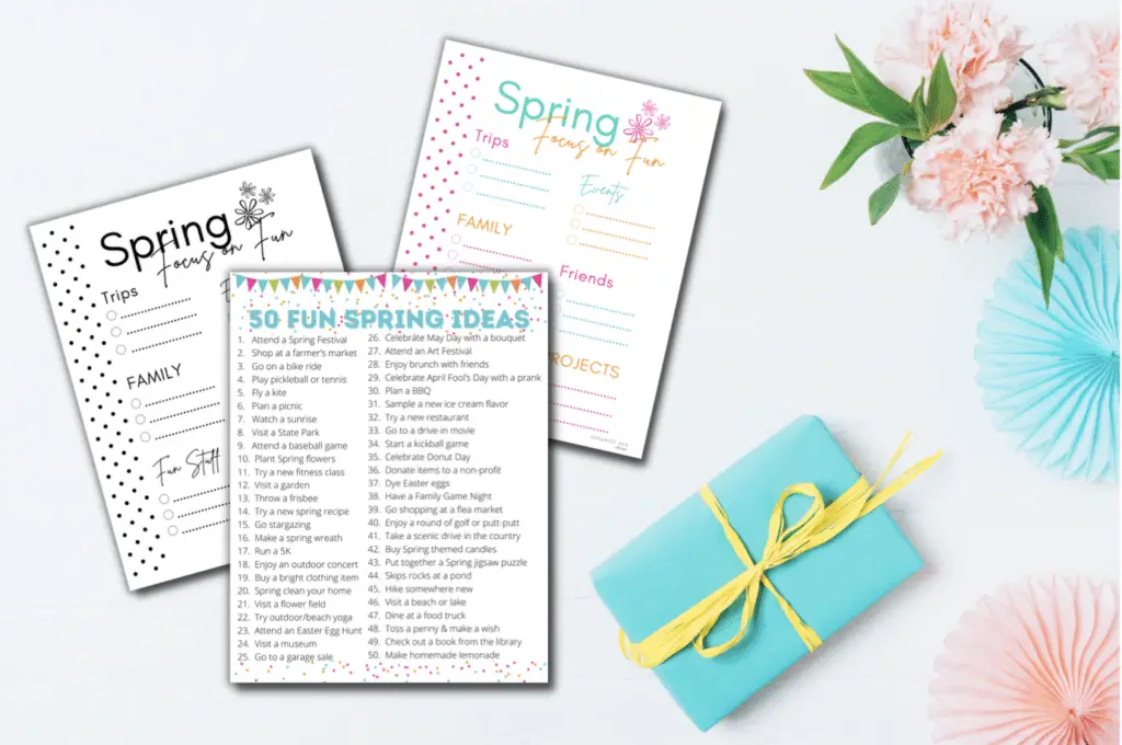 Spring Ideas and Bucket List Printables