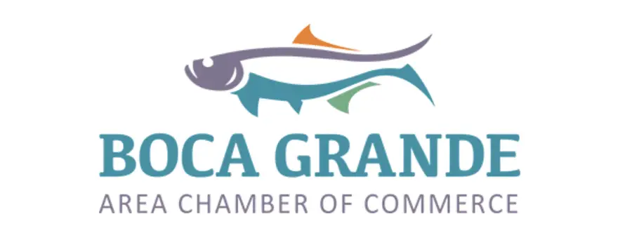 Boca Grande Area Chamber of Commerce Logo with a colorful tarpon Fish