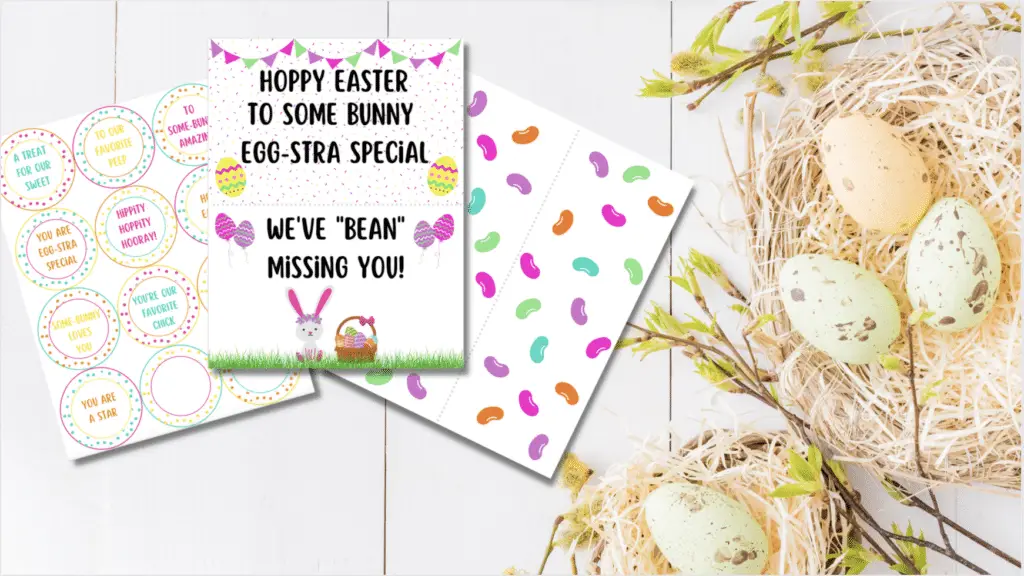 Printable tags for easter care package