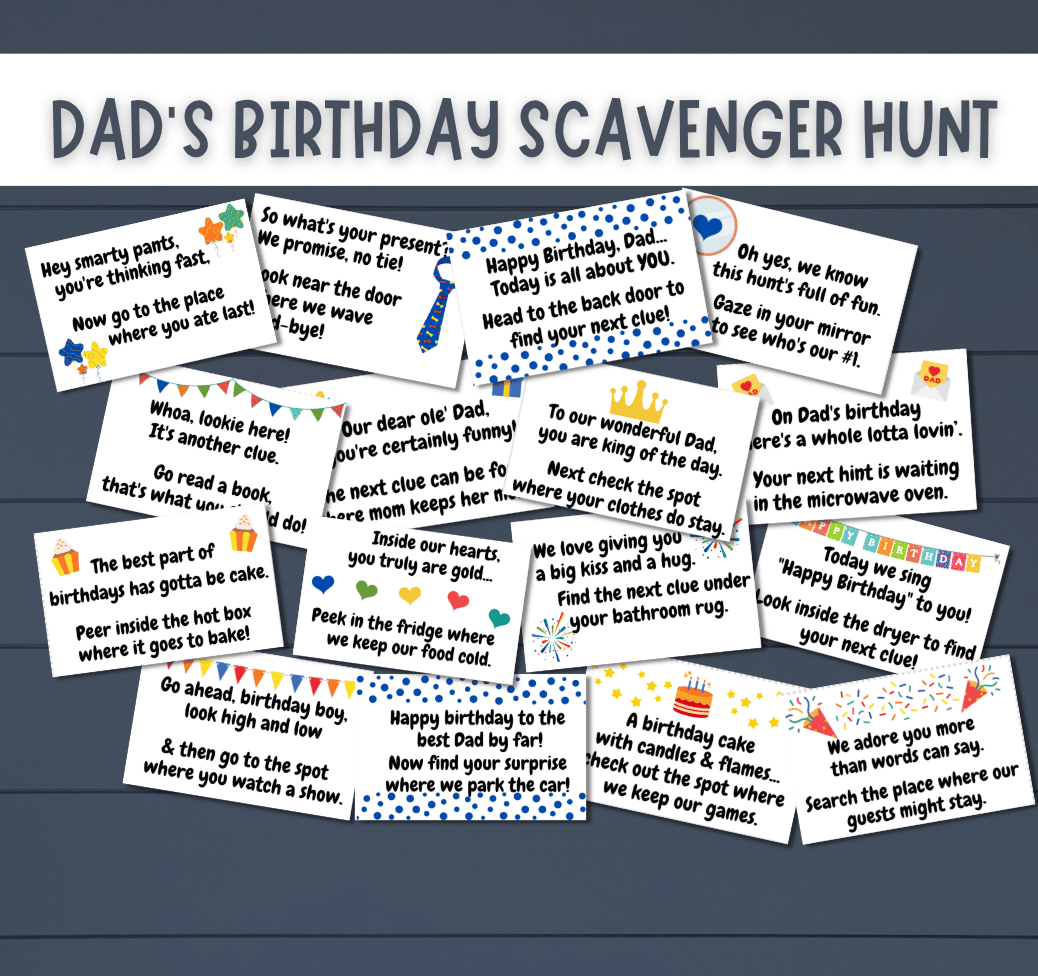 Dad's Birthday Scavenger Hunt